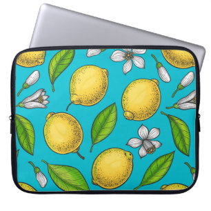Capa Para Notebook Limões em azul