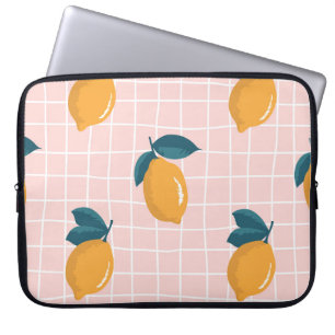 Capa Para Notebook Limões, geometria retrorreflectora, padrão perfeit