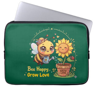 Capa Para Notebook Linda Abelha Kawaii Regando Girassol Abelha Feliz