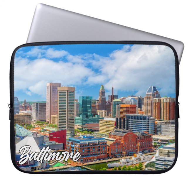 Capa Para Notebook Linda cidade de Baltimore, Maryland, EUA (Frente)