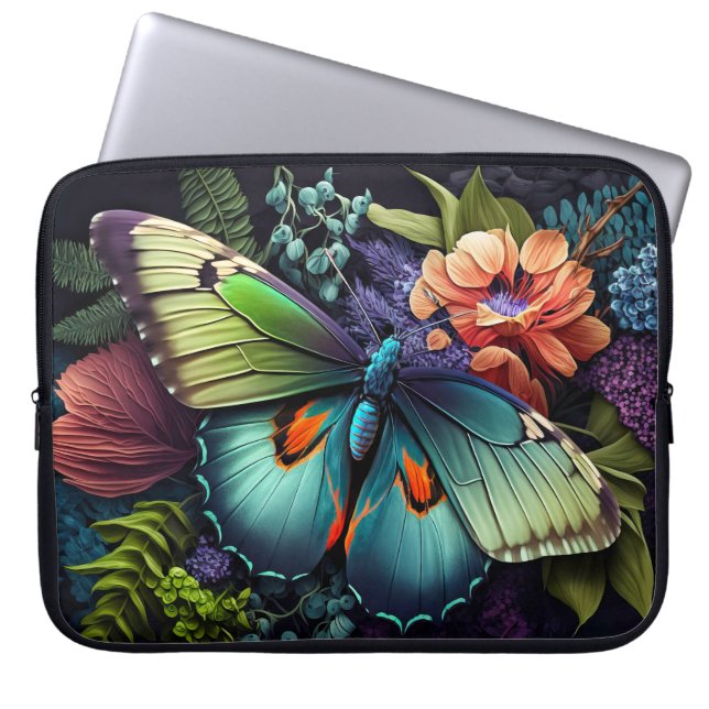 Capa Para Notebook Linda ilustração da borboleta artística (Frente)