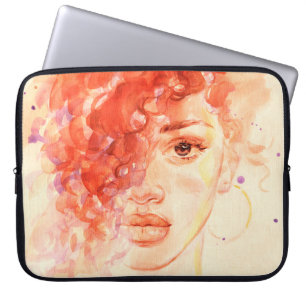 Capa Para Notebook Linda menina aquarela