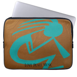 Capa Para Notebook Linda pintura Teal Kokopelli