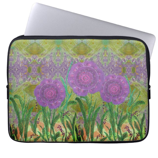 Capa Para Notebook Lindas Flores de Lavanda (Frente)