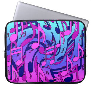 Capa Para Notebook Lindas notas musicais Lively Upbeat Arty