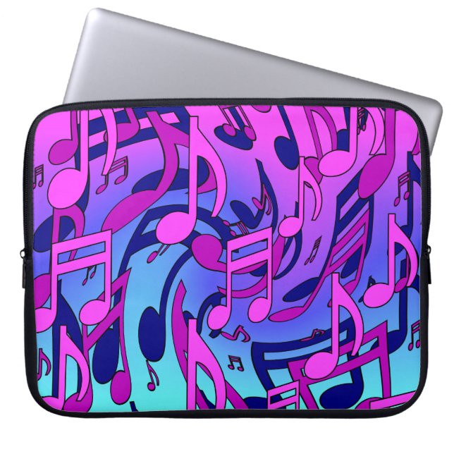Capa Para Notebook Lindas notas musicais Lively Upbeat Arty (Frente)