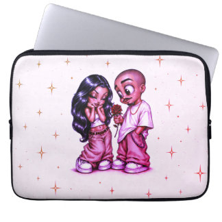 Capa Para Notebook Lindo Casal de Chicano Amor Mousepad Rosa