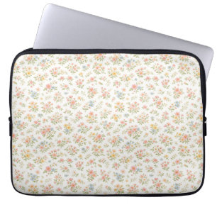 Capa Para Notebook Lindo padrão contínuo floral pequeno e delicado