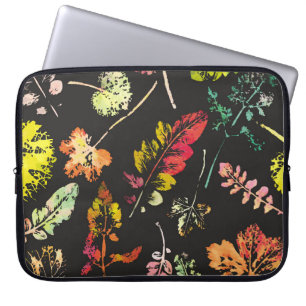 Capa Para Notebook lindos e loucos padrões de aquarela das folhas. mã