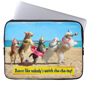 Capa Para Notebook Linha Conga de Festa de aniversário de Cães
