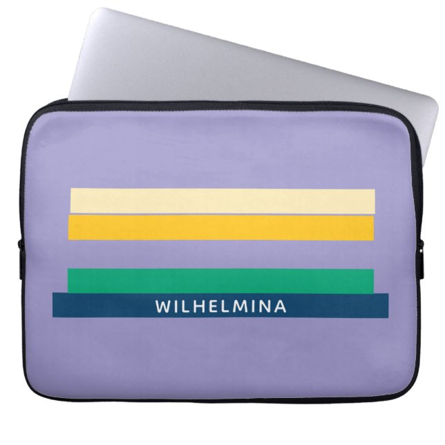 Capa Para Notebook Linhas 5 Coloridas Personalizadas (Frente)