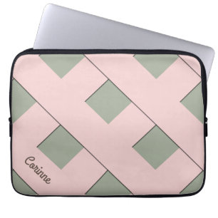 Capa Para Notebook Linhas geométricas do rosa Pastel do cruzamento