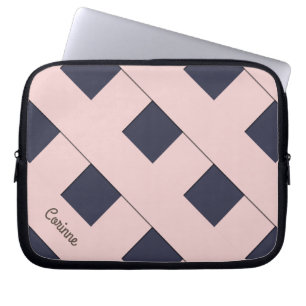 Capa Para Notebook Linhas geométricas do rosa Pastel do cruzamento