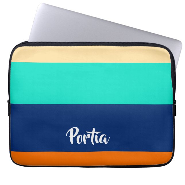 Capa Para Notebook Linhas multicores com padrão (Frente)