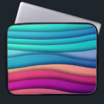 Capa Para Notebook Linhas onduladas Abstrato em camadas coloridas<br><div class="desc">Manga moderna e colorida de padrão ondulado abstrato.</div>