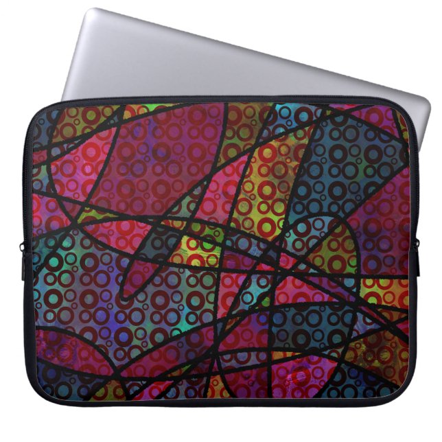 Capa Para Notebook Linhas Pretas e Negritas & Texturas Abstratas Mult (Frente)
