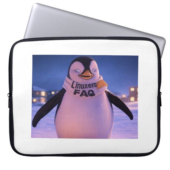 Capa Para Notebook Linuxeros FAQ (Frente)