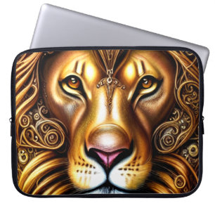 Capa Para Notebook Lion Ouro Incrivelmente Bonito