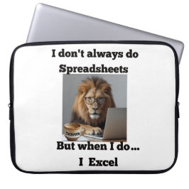Capa Para Notebook Lion spreadsheet office laptop sleeve