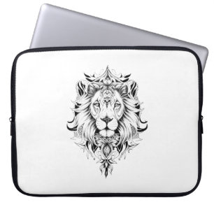 Capa Para Notebook Lion Wild Animal Nature Illustration Art Tattoo