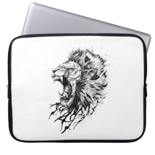Capa Para Notebook Lion Wild Animal Nature Illustration Art Tattoo