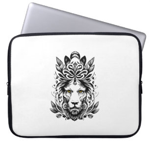 Capa Para Notebook Lion Wild Animal Nature Illustration Art Tattoo