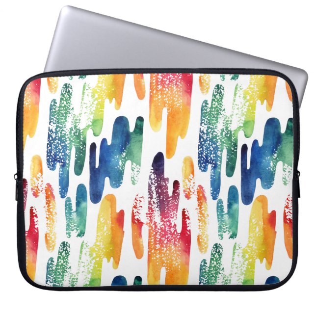 Capa Para Notebook Líquido ondulado: Abstrato de Aquarela moderna. (Frente)
