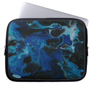 Capa Para Notebook Líquido psicodélico azul escuro