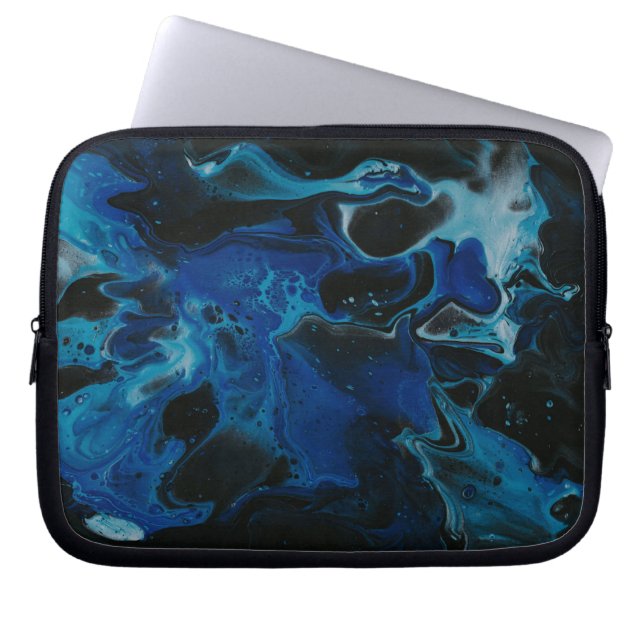 Capa Para Notebook Líquido psicodélico azul escuro (Frente)