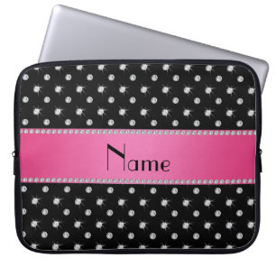 Capa Para Notebook Listra cor-de-rosa personalizada dos carvões