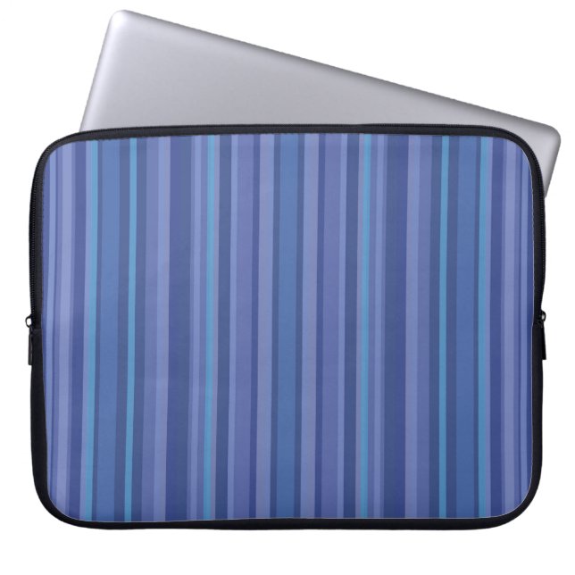 Capa Para Notebook Listra Roxa Azul Moderna (Frente)