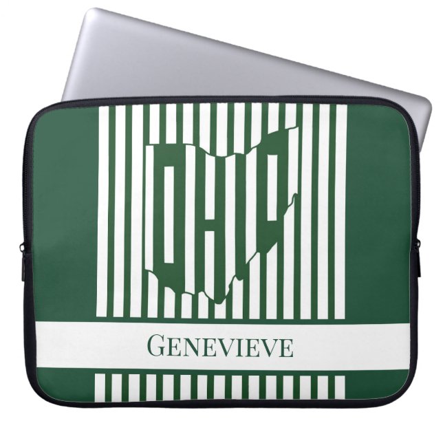 Capa Para Notebook Listra Verde de Ohio (Frente)