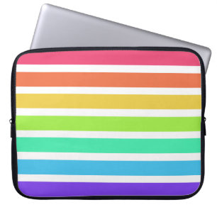 Capa Para Notebook Listras arco-íris brilhantes