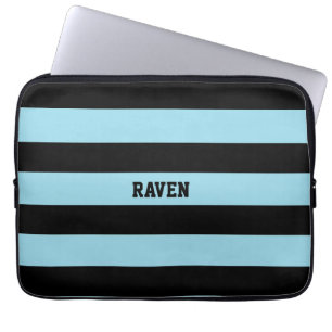 Capa Para Notebook listras azuis e pretas