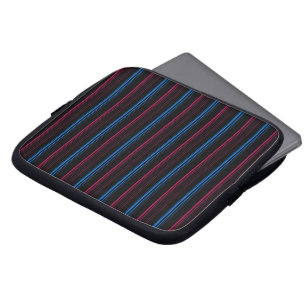 Capa Para Notebook Listras azuis rosa fofas