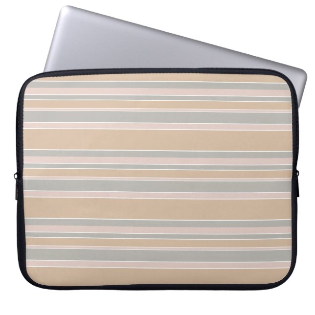 Capa Para Notebook Listras beges (Frente)