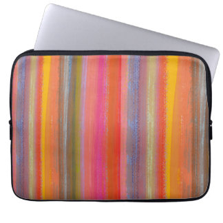 Capa Para Notebook Listras Boho de Carvão Coloridas