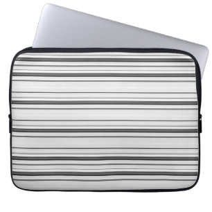 Capa Para Notebook Listras cinzas brancas fofas