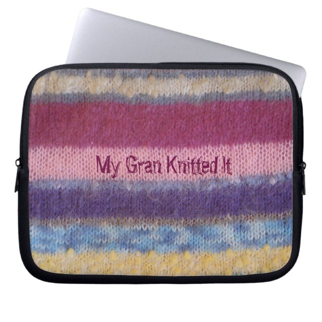 Capa Para Notebook listras coloridas slogan design (Frente)