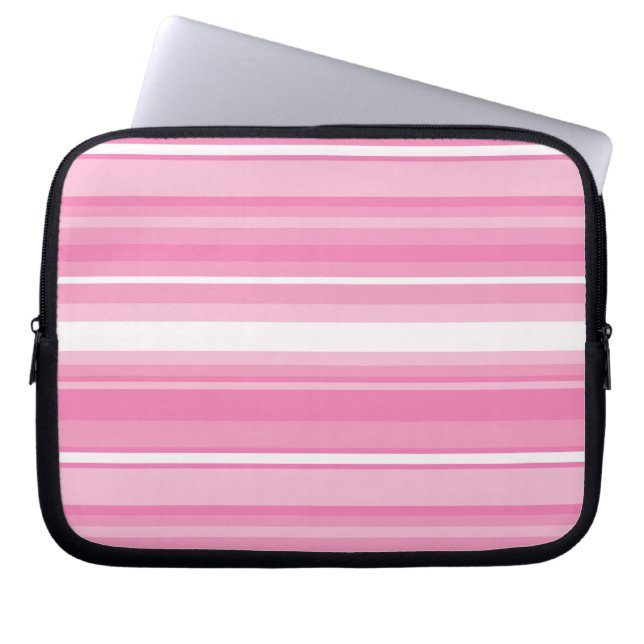 Capa Para Notebook Listras cor-de-rosa (Frente)