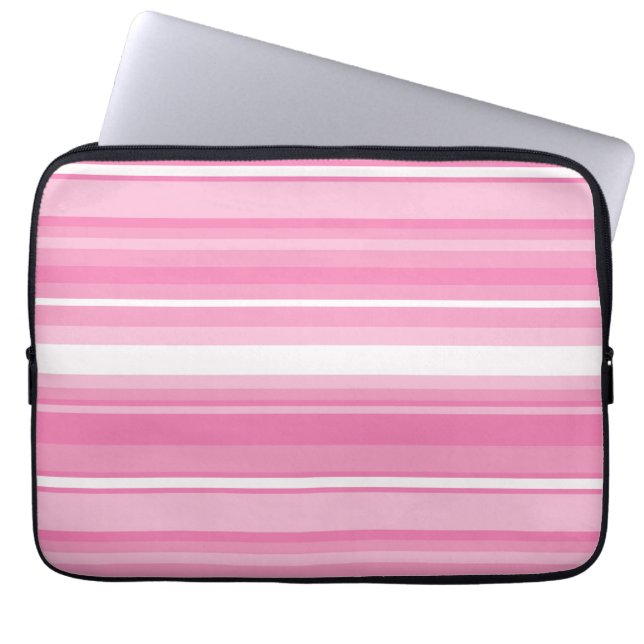 Capa Para Notebook Listras cor-de-rosa (Frente)