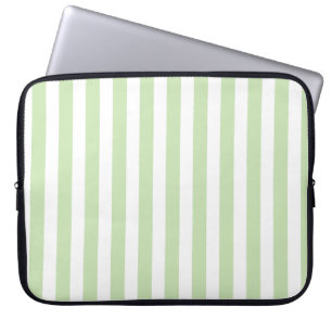 Capa Para Notebook Listras de doces brancas e verdes claras