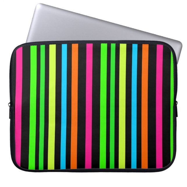 Capa Para Notebook Listras de neon (Frente)