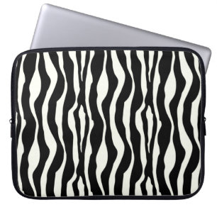 Capa Para Notebook Listras de zebra - Preto e Branco