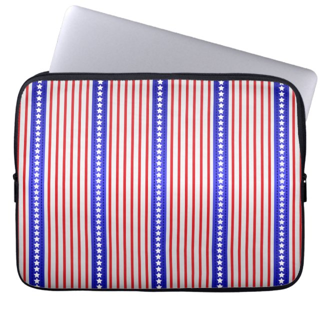 Capa Para Notebook Listras e Estrelas (Frente)