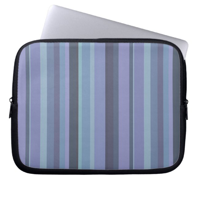 Capa Para Notebook Listras horizontais de cinza azul (Frente)