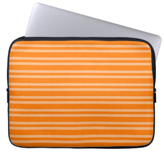 Capa Para Notebook Listras Laranjas Padrão Sem Costura