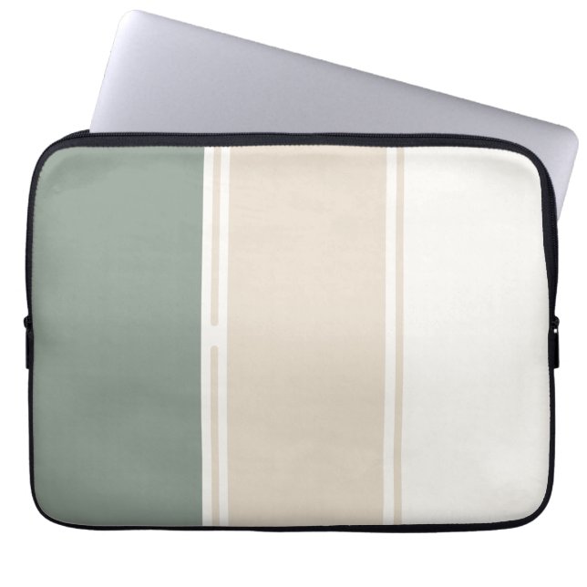 Capa Para Notebook Listras Pastel – Design Neutro Calmo (Frente)
