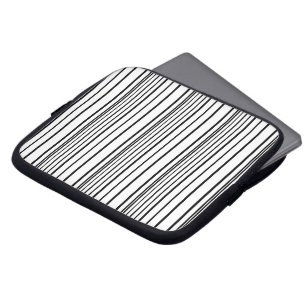 Capa Para Notebook Listras pretas e brancas fofas