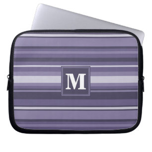 Capa Para Notebook Listras roxas de urze monogramas